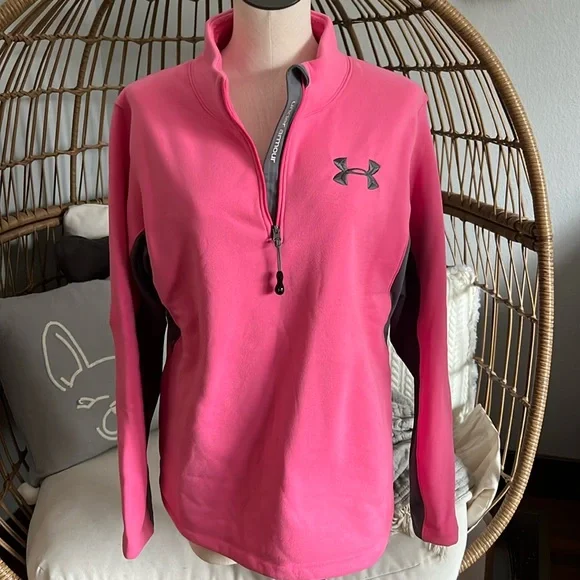 Under Armour Tops Womens Semi Fitted Fleece Lined 34 Zip Up